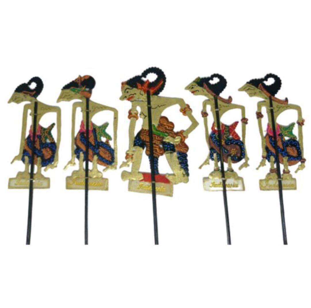 Souvenir Miniatur Wayang Kulit Pandawa Mini Sunduk Kualitas Standar