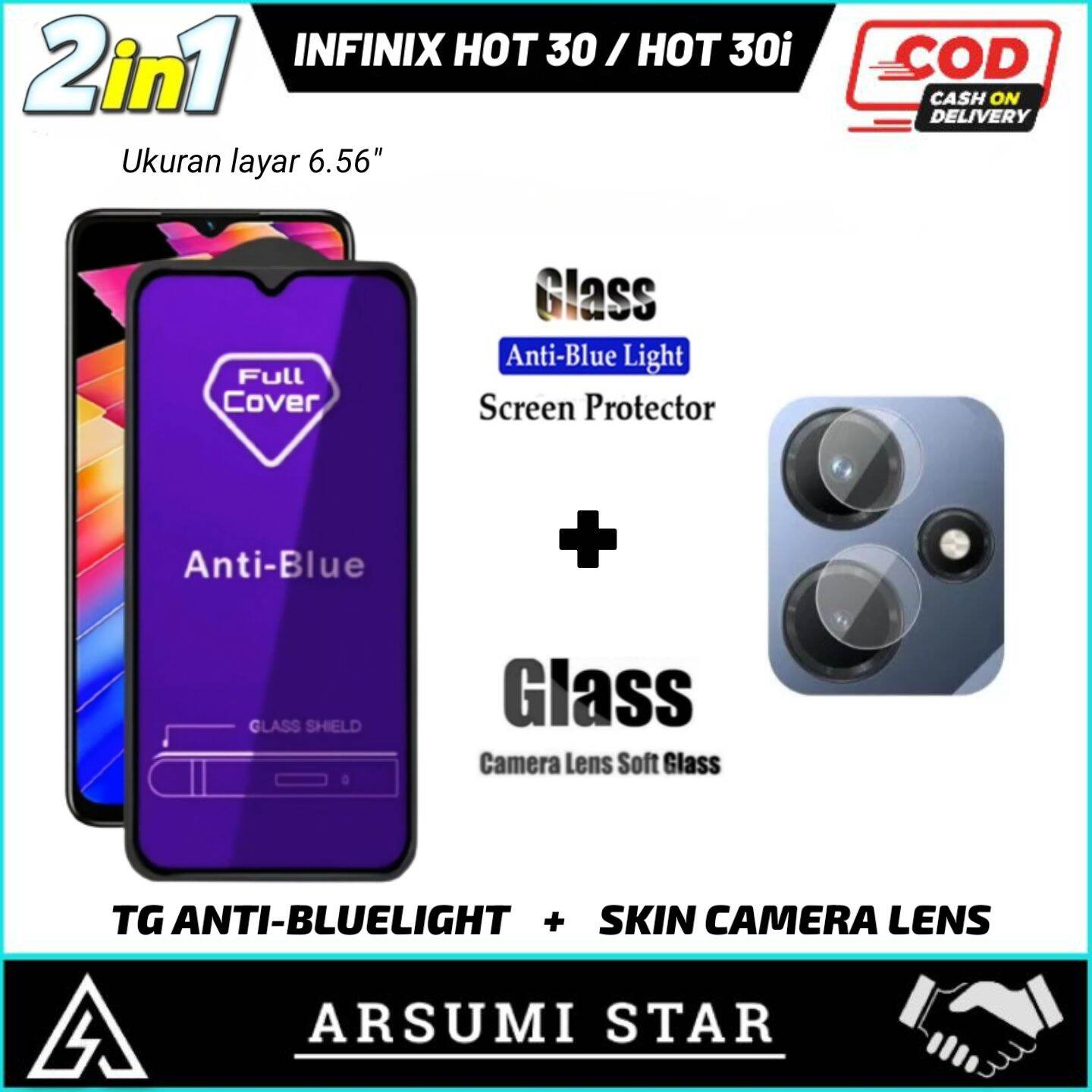 PROMO PAKET MURAH 2 IN 1 TEMPERED GLASS CERAMIC MATTE ANTI SPY INFINIX