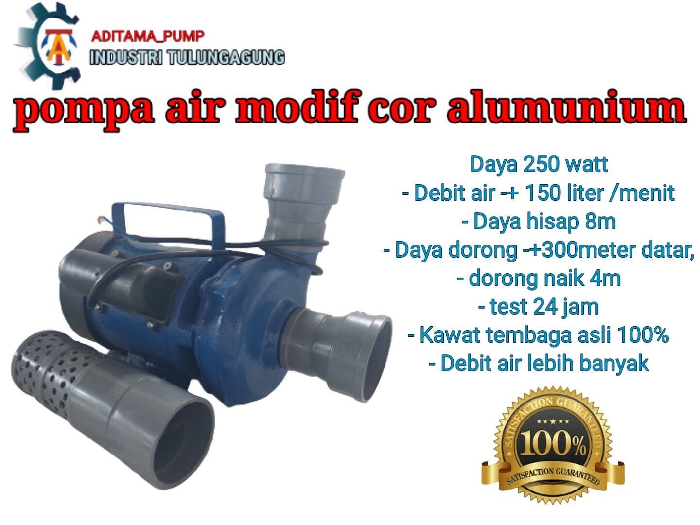 Pompa Air Modifikasi Dim Alkon Cor Alumunium Tusen Pam