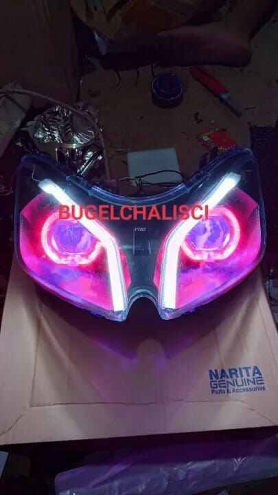 Reflektor Lampu Depan Vario Karbu Model Custom Biled Projie Alis