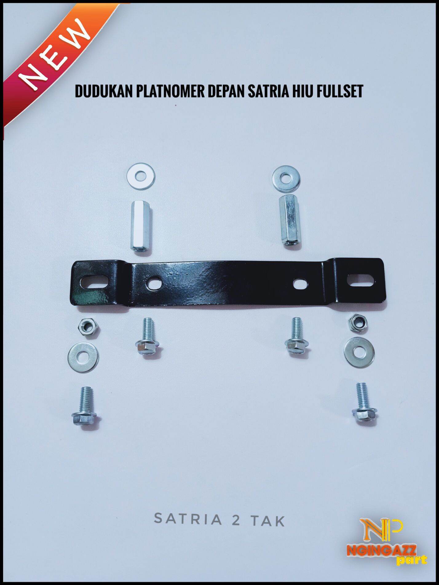 Breket Bracket Dudukan Plat Nomer Depan Satria Hiu Tak Fullset