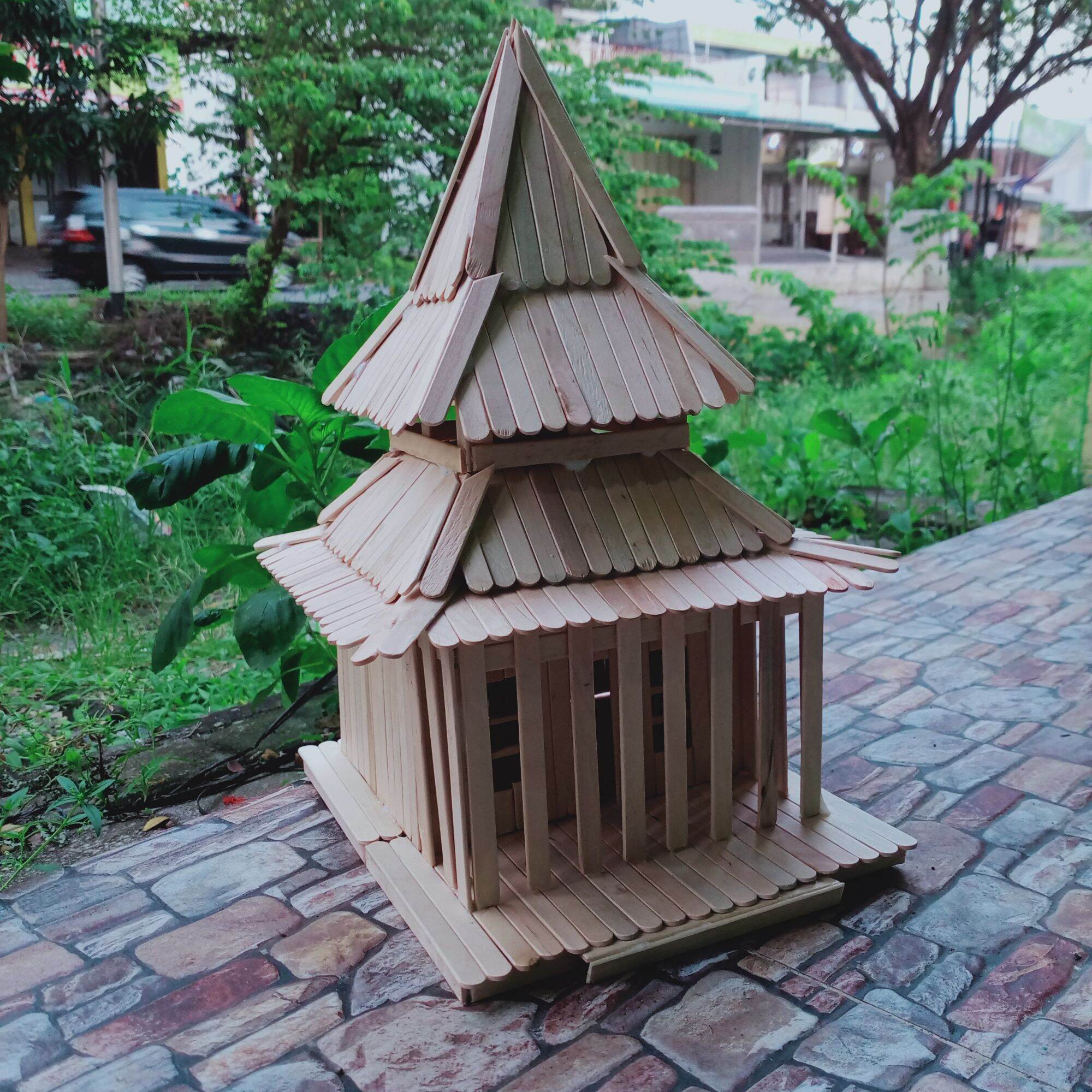 Miniatur Masjid Sultan Tidore Maluku Utara Dari Stik Es Krim Lazada