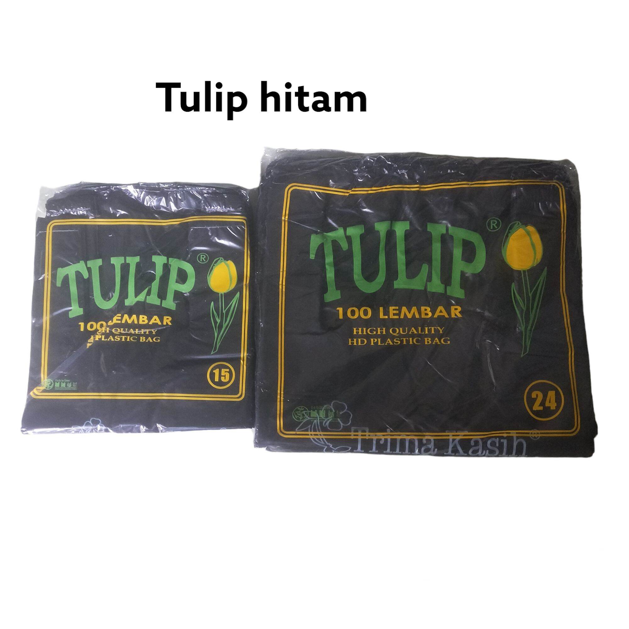 Kantong Plastik Keresek HD Merek Tulip Ukuran 15 24 Logo Terima Kasih