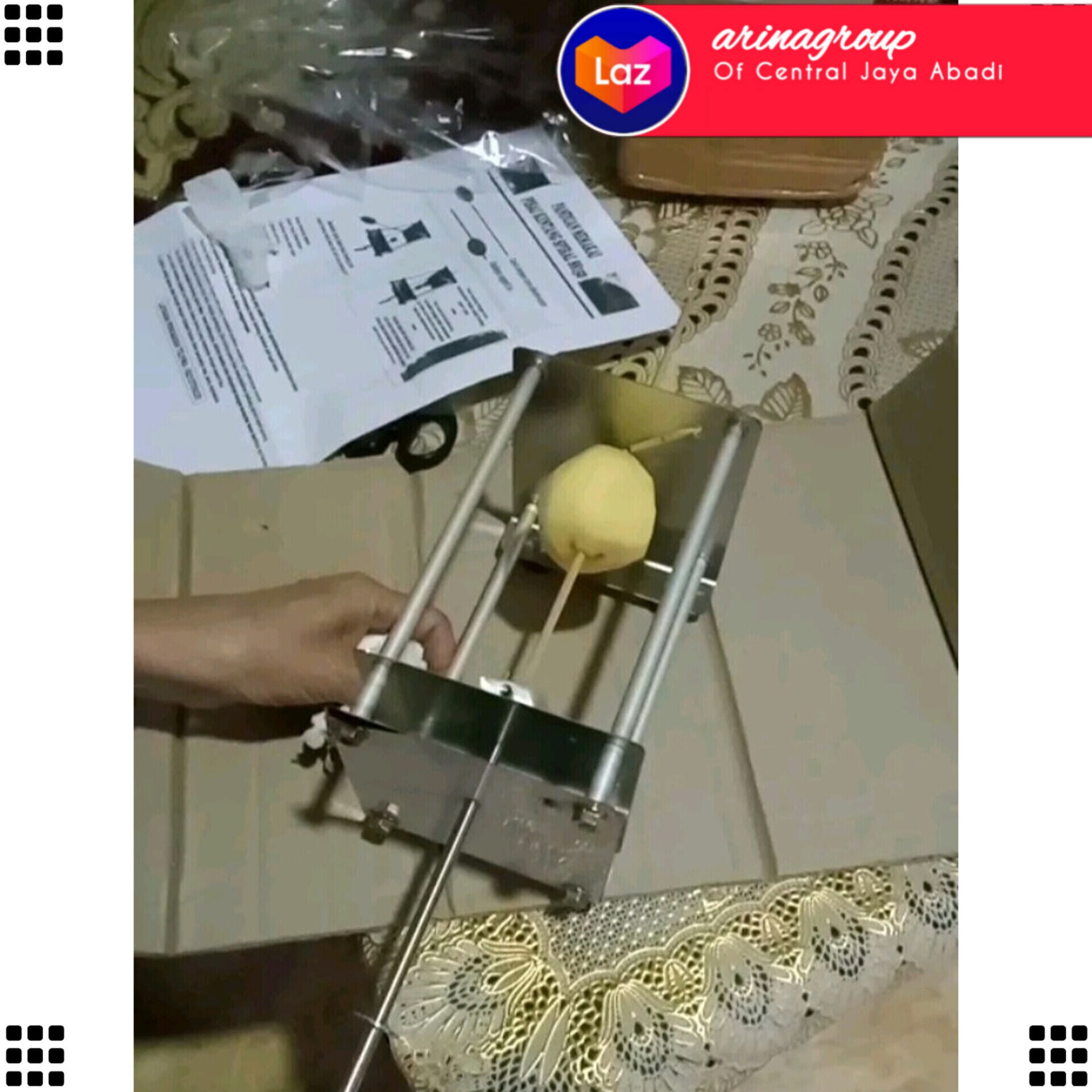 Alat Pemotong Kentang Spiral Mesin Pembuat Kentang Ulir Cetakan