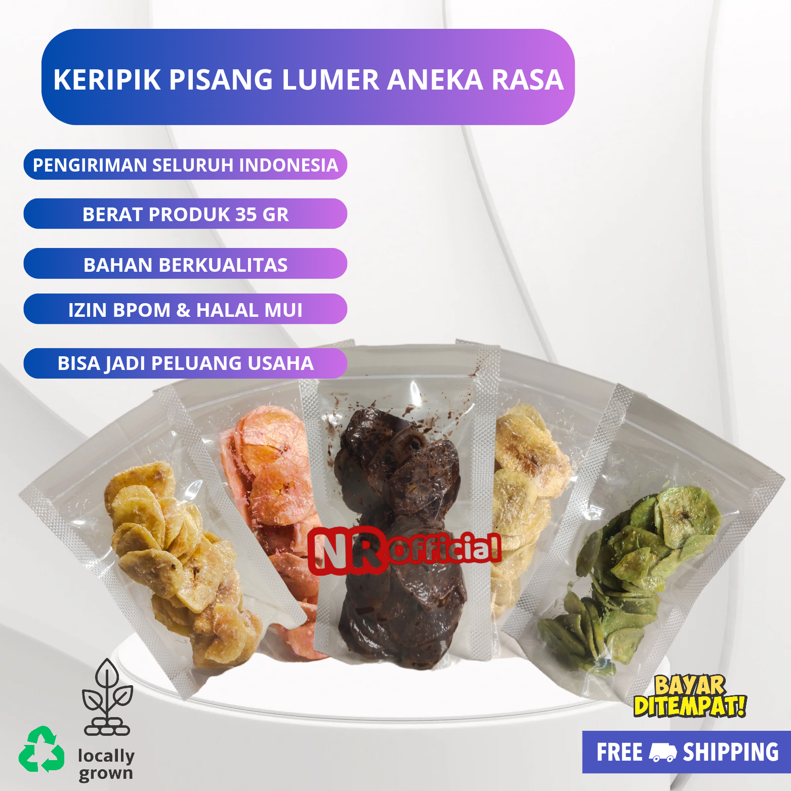 Keripik Pisang Coklat Lumer Koin Crispy Kripik Pisang Cokelat Gr