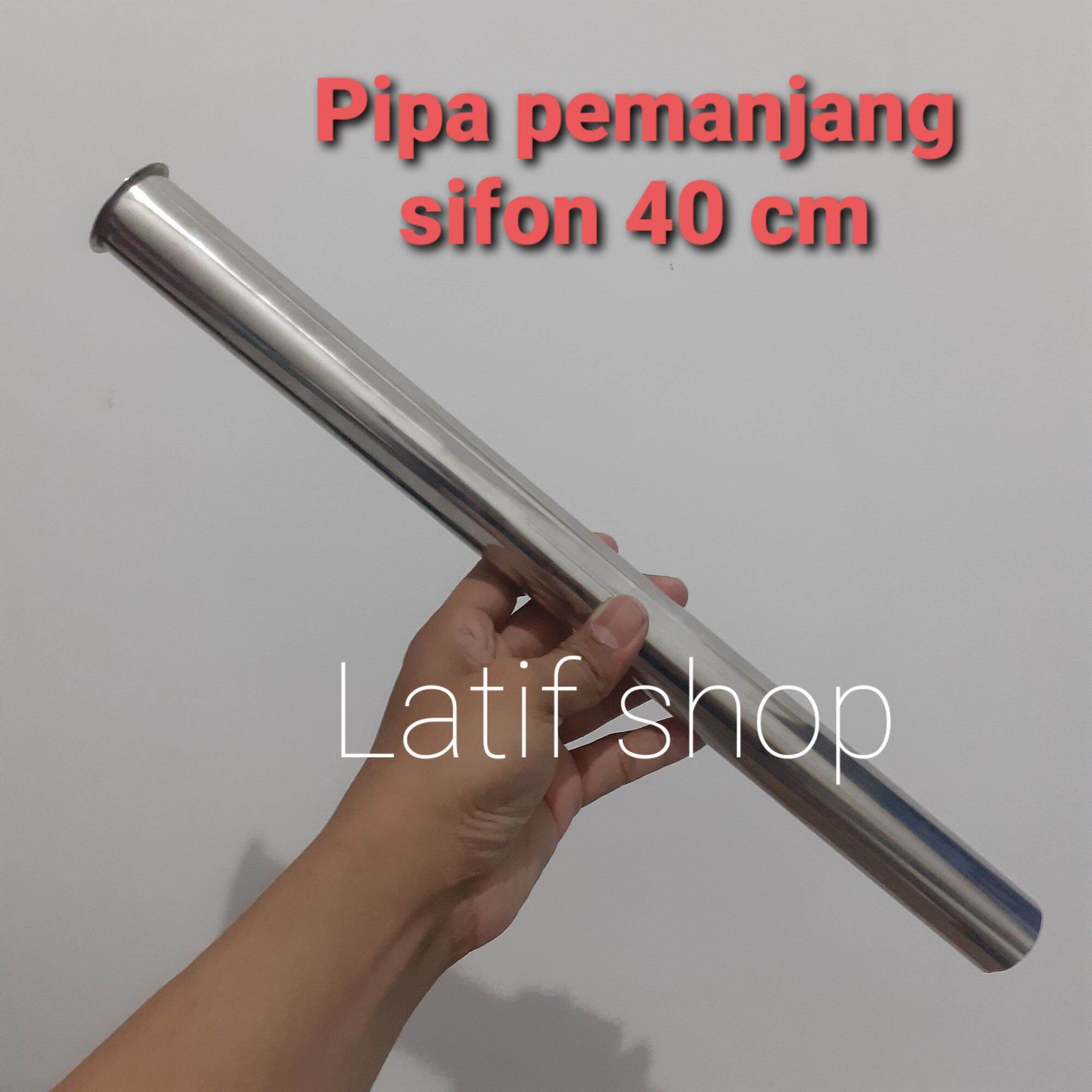 Pipa Pemanjang Sifon 40 Cm Pipa Sambungan Wastafel Stainless P Trap