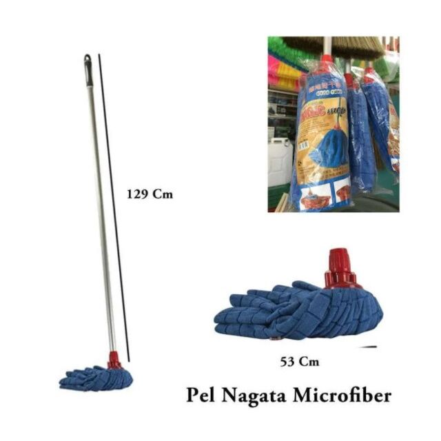 Pel Lantai Handuk Gagang Sumbu Nagata Microfiber Mop Pel Nagata