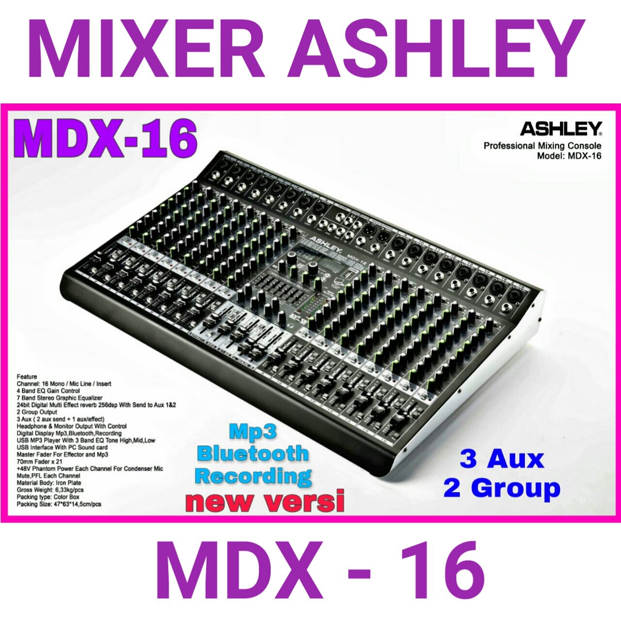 Mixer Ashley Mdx Original Termurah Chanel New Versi Mdx Mp