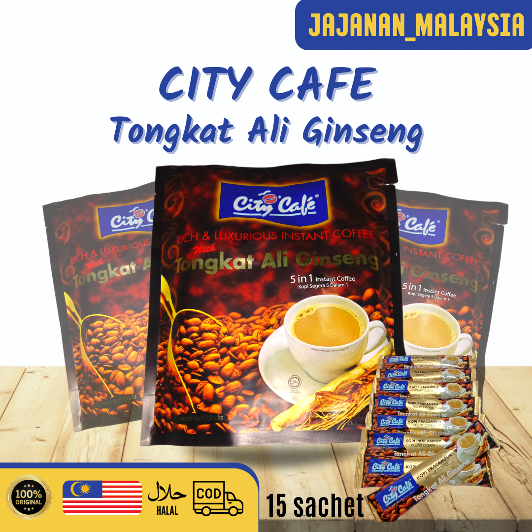 City Cafe Coffee Tongkat Ali Ginseng Kopi Malaysia Jajanan Malaysia