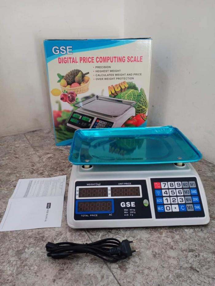 Timbangan Buah Digital 40KG Digital Computing Scale Double Display