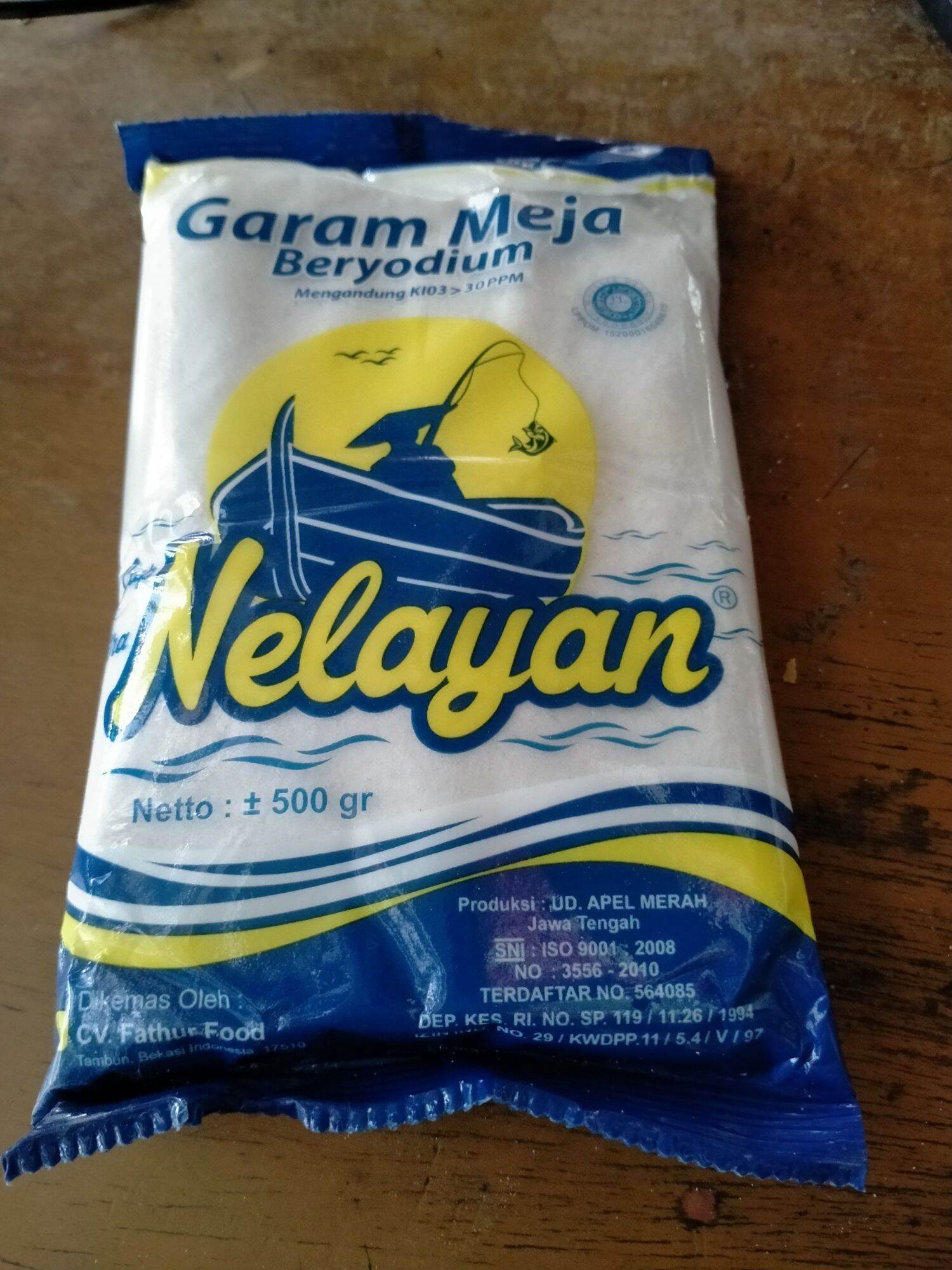 Garam Meja Beryodium Cap Nelayan Gram Lazada Indonesia