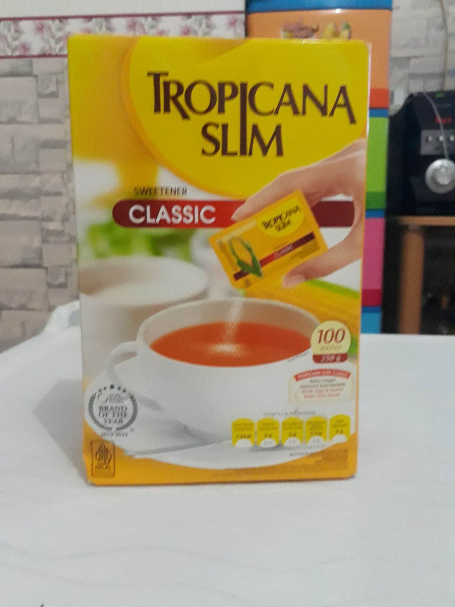 TROPICANA SLIM SWEETENER CLASSIC 100 SACHET EXP 30 3 26 Lazada