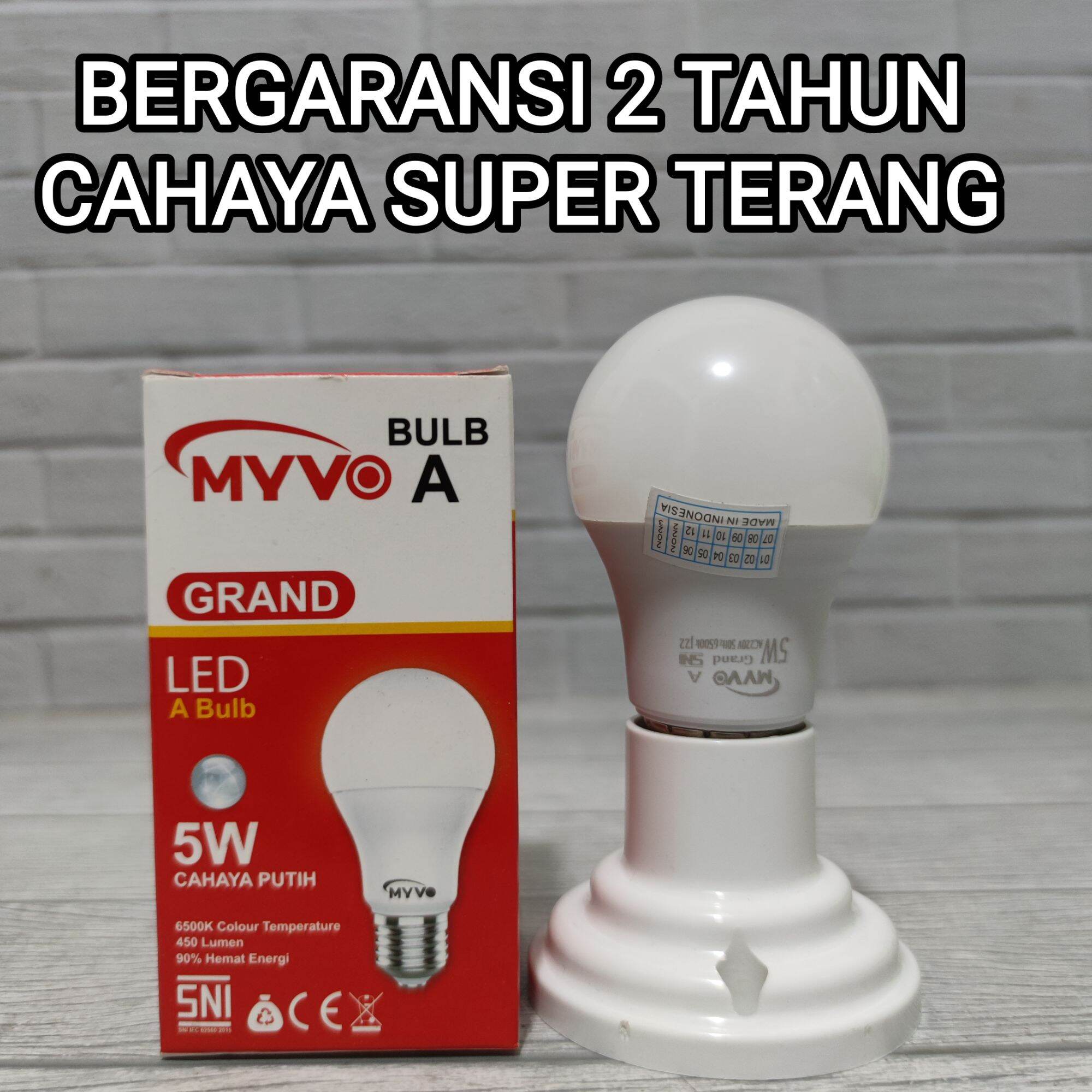 Myvo Grand Lampu Led A Bulb W Watt Bohlam Lazada Indonesia