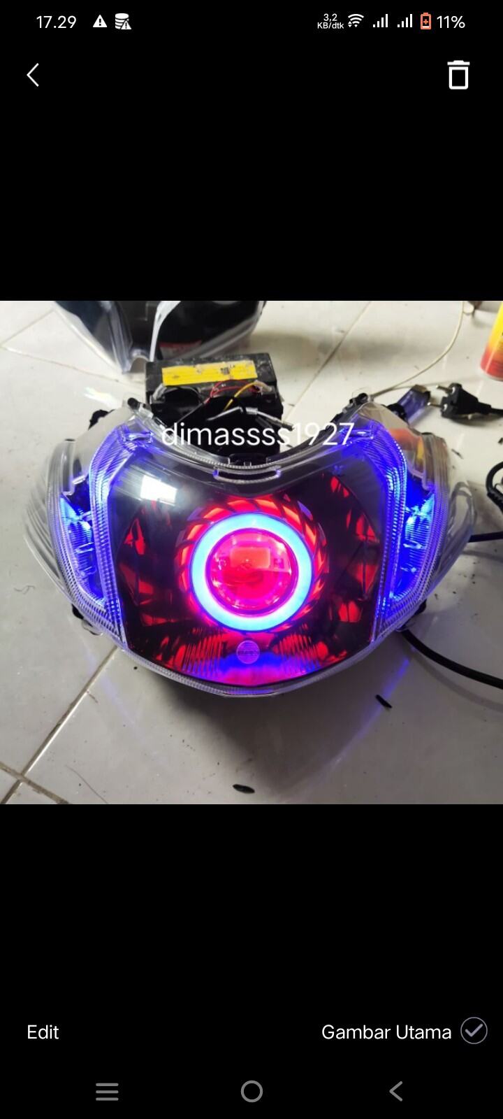 Reflektor Mika Lampu Depan Motor Yamaha Mio M3 Model Custom Projie Hi