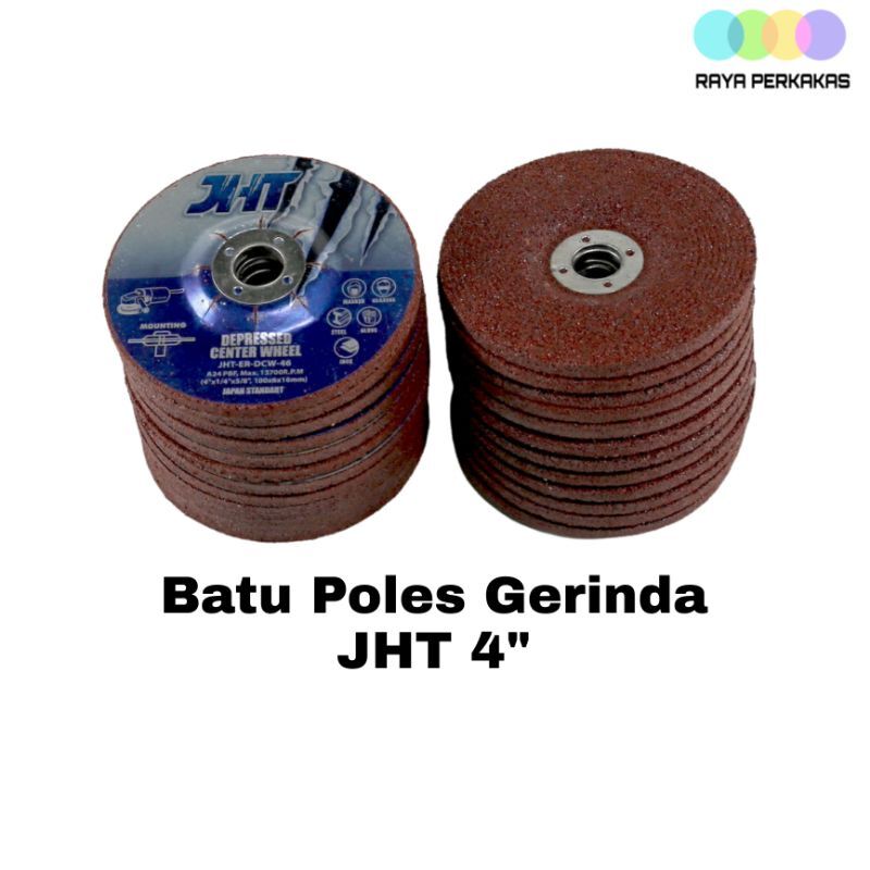 JHT Batu Gerinda Poles Kinik 4 X6mm Depressed Center Wheel Mata Poles