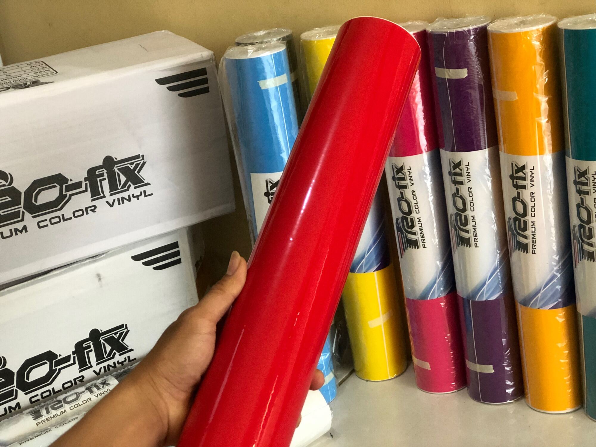 Harga Roll Skotlet Merah Glossy Profix Panjang Meter X Lebar Cm