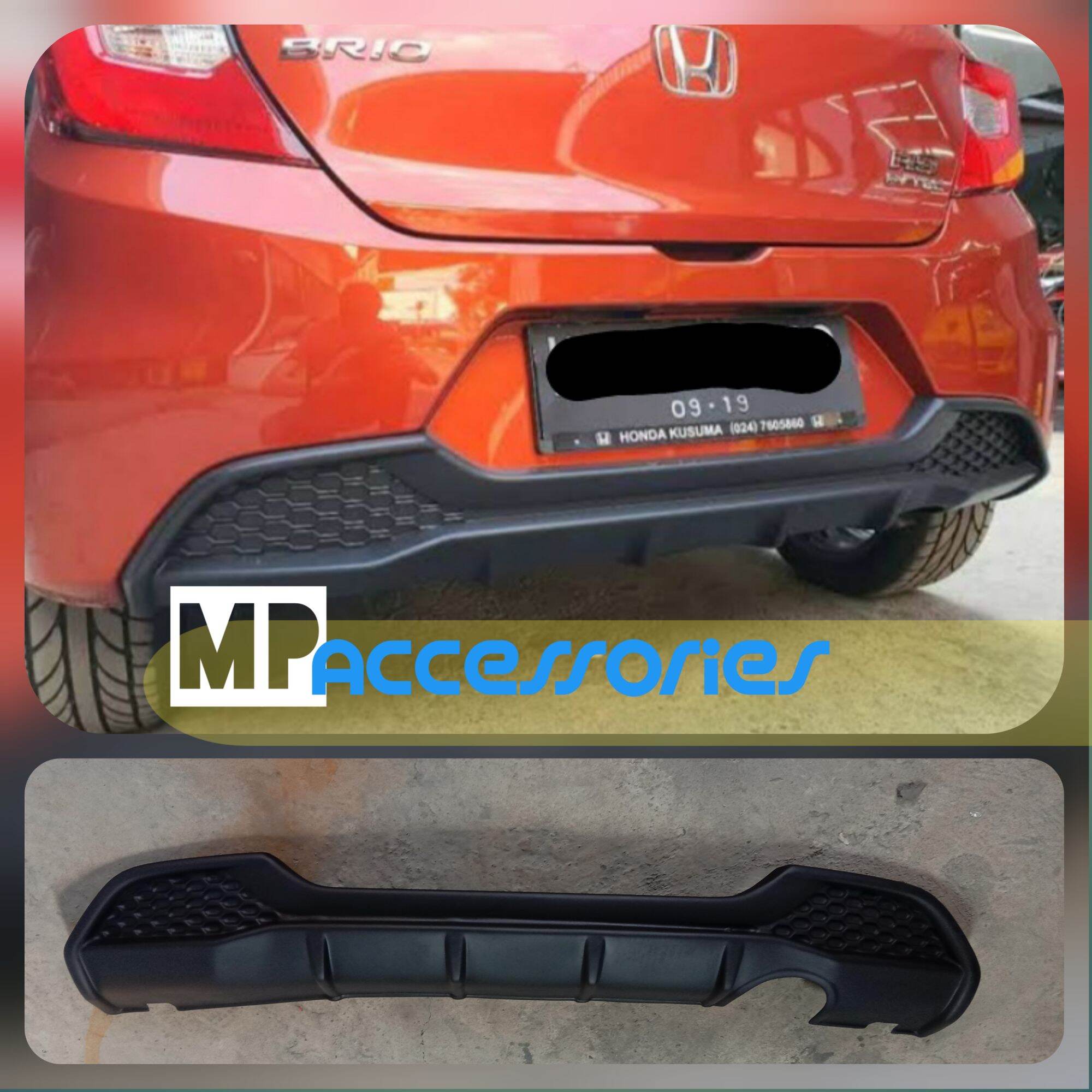 Diffuser Spoiler Bumper Bemper Belakang Brio All New Berbahan Dasar