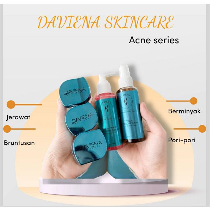 DAVIENA SKINCARE PAKET ACNE SERIES ORIGINAL 100 LENGKAP BPOM Lazada