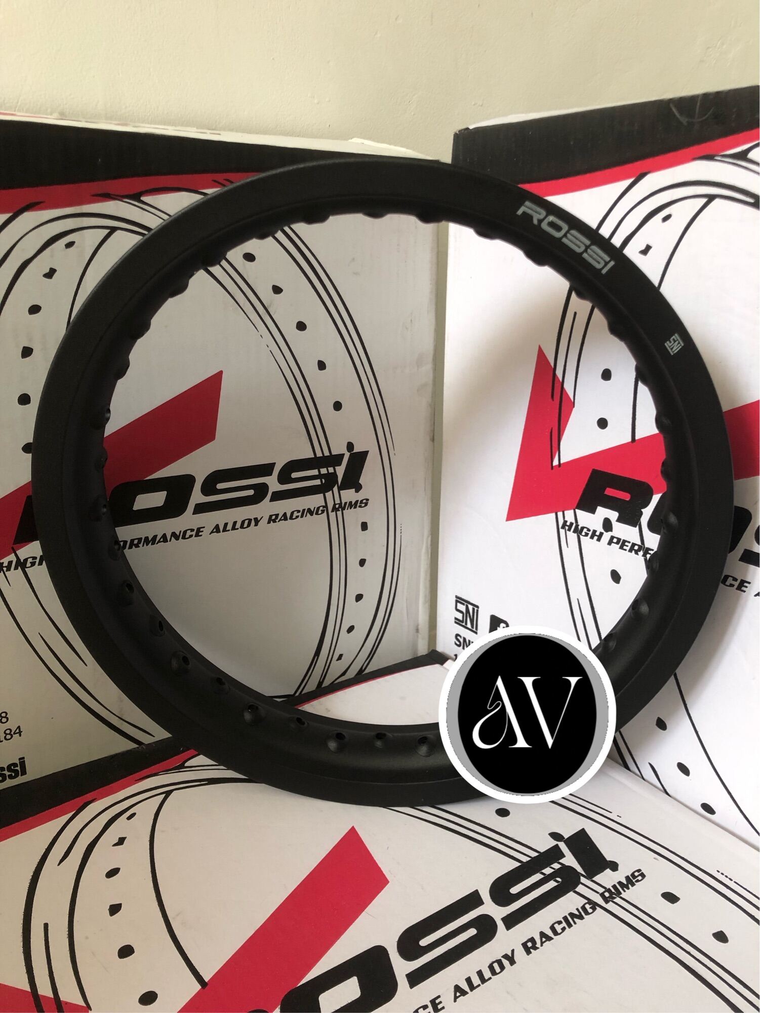 Velg Rossi Ring Hole Warna Hitam Doff Harga Satuan