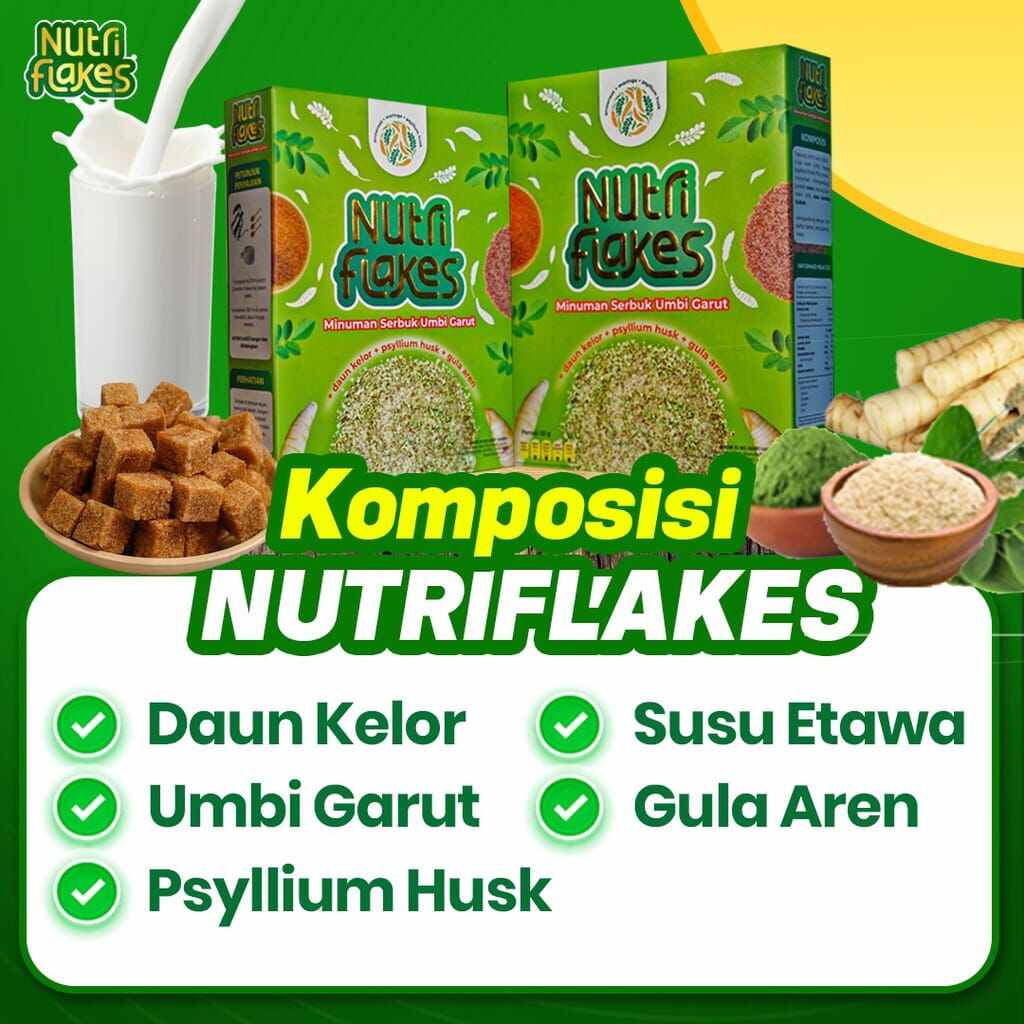 NUTRIFLAKES Minuman Sereal Umbi Garut Atasi Asam Lambung Dengan Tuntas