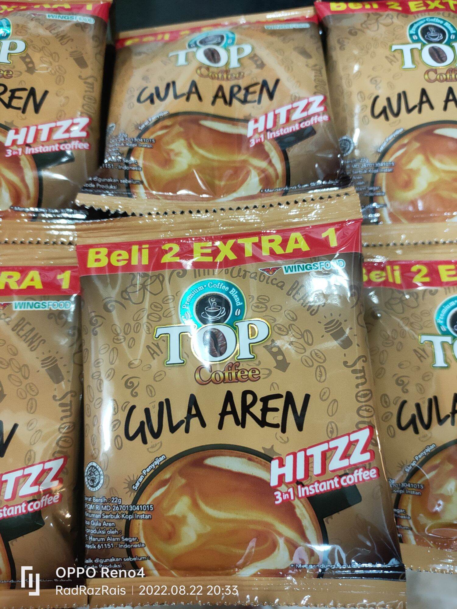 Kopi Top Gula Aren Renteng X Sachet Lazada Indonesia