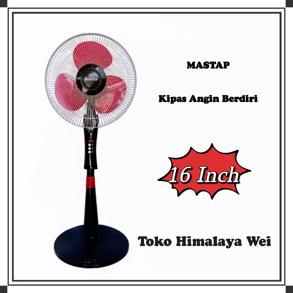 Kipas Angin Berdiri 16 Inch Mastap Sogo Stand Fan Type M 160H