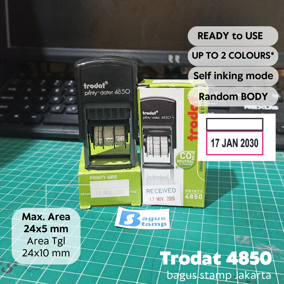 Trodat Stempel Tanggal Otomatis Text Dater Otomatis Lazada Indonesia