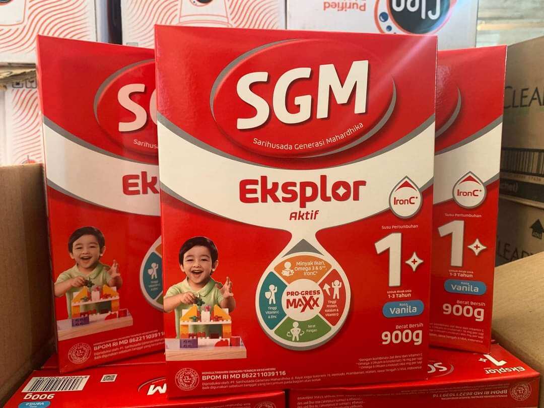 SGM EKSPLOR 1 Dengan IronC Susu Pertumbuhan Rasa Vanilla Madu 900grm