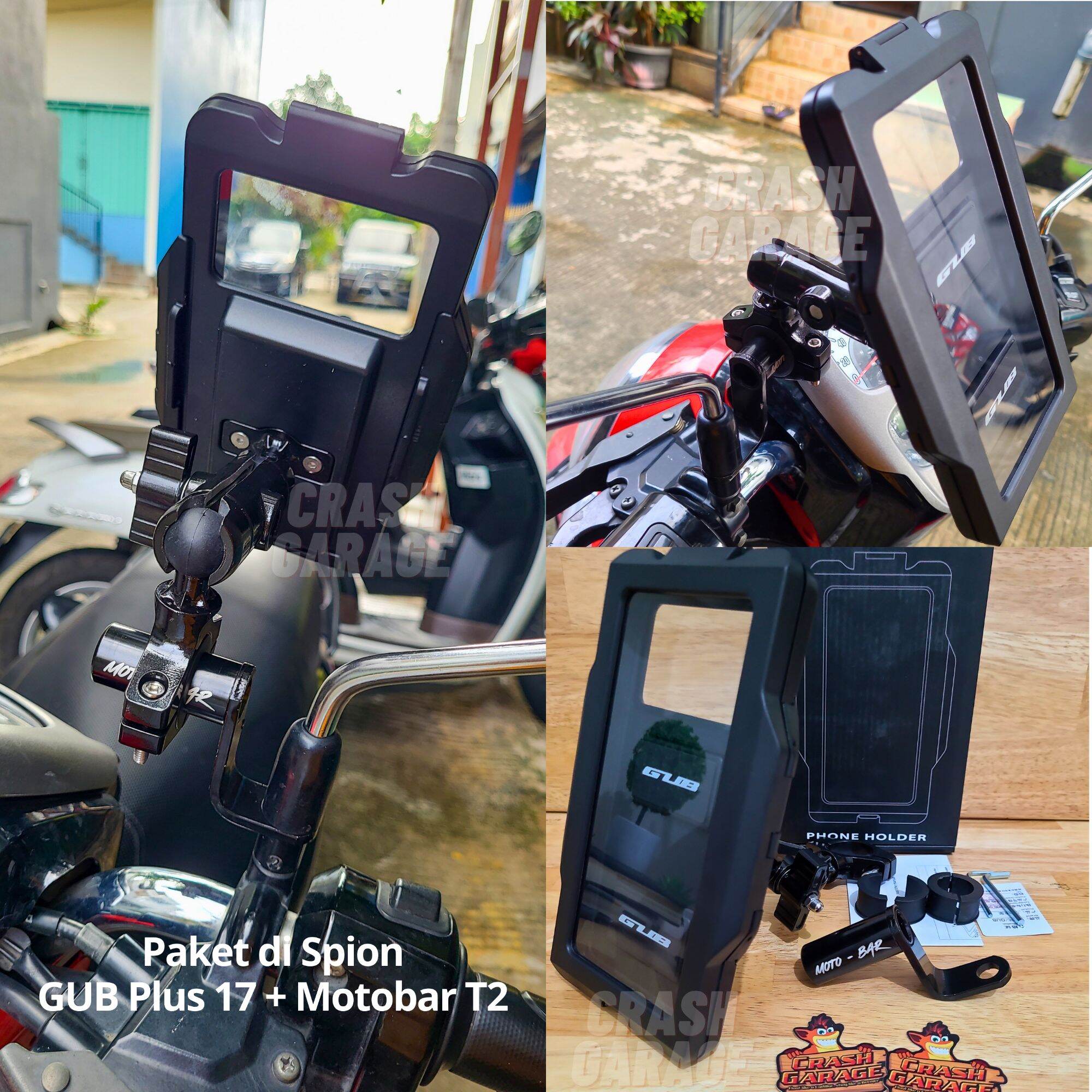 GUB Plus 17 Original Alumunium Alloy Holder HP Motor Full Besi