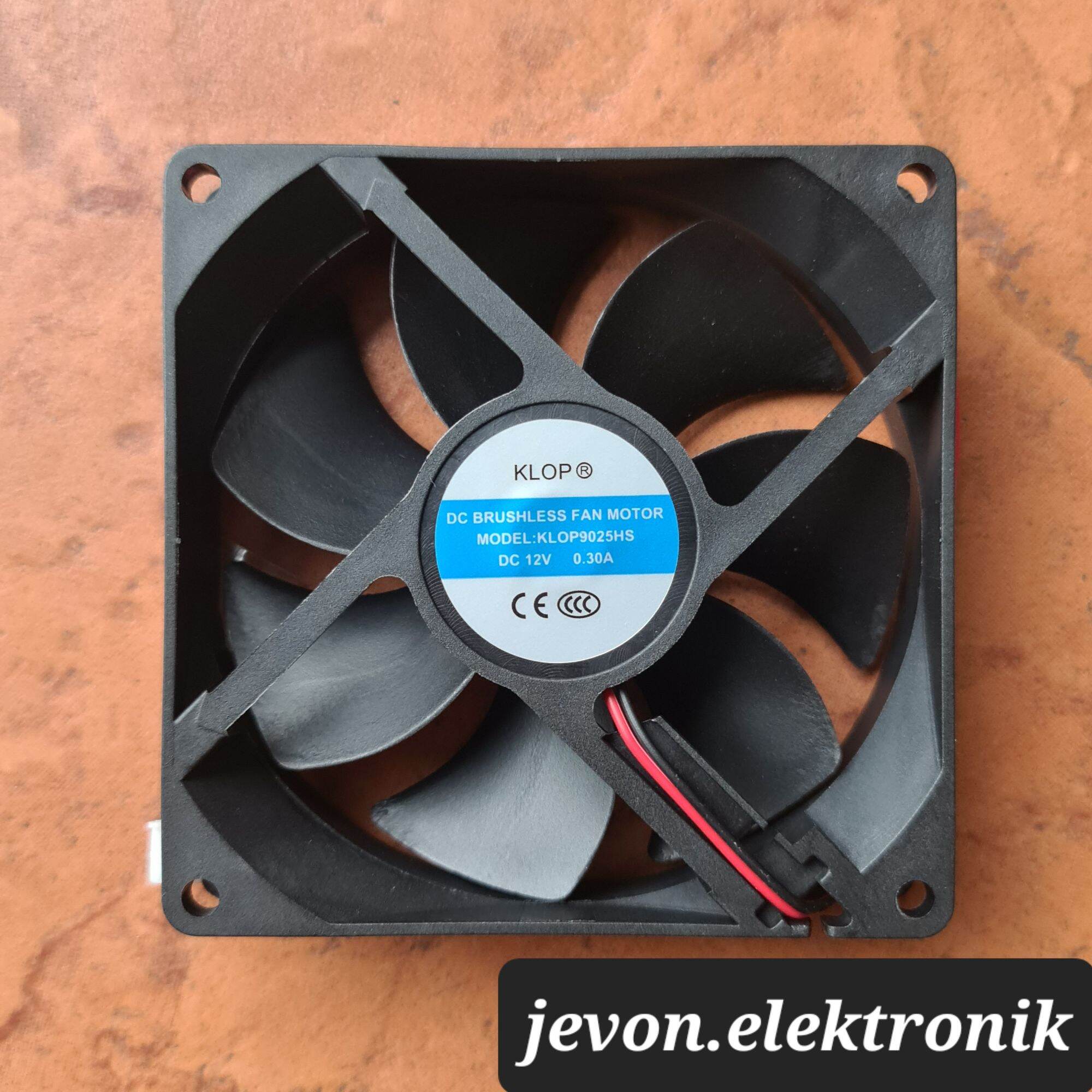 Klop Brushless Fan DC 4x4 6x6 8x8 9x9 12x12 Cm 12V Motor Kipas 12 V