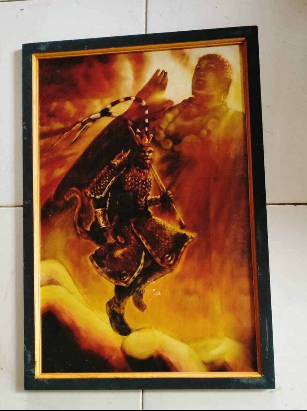 Lukisan Cetak Kerasakti Sang Buddha Plus Bingkai Ukuran 6545 Lazada