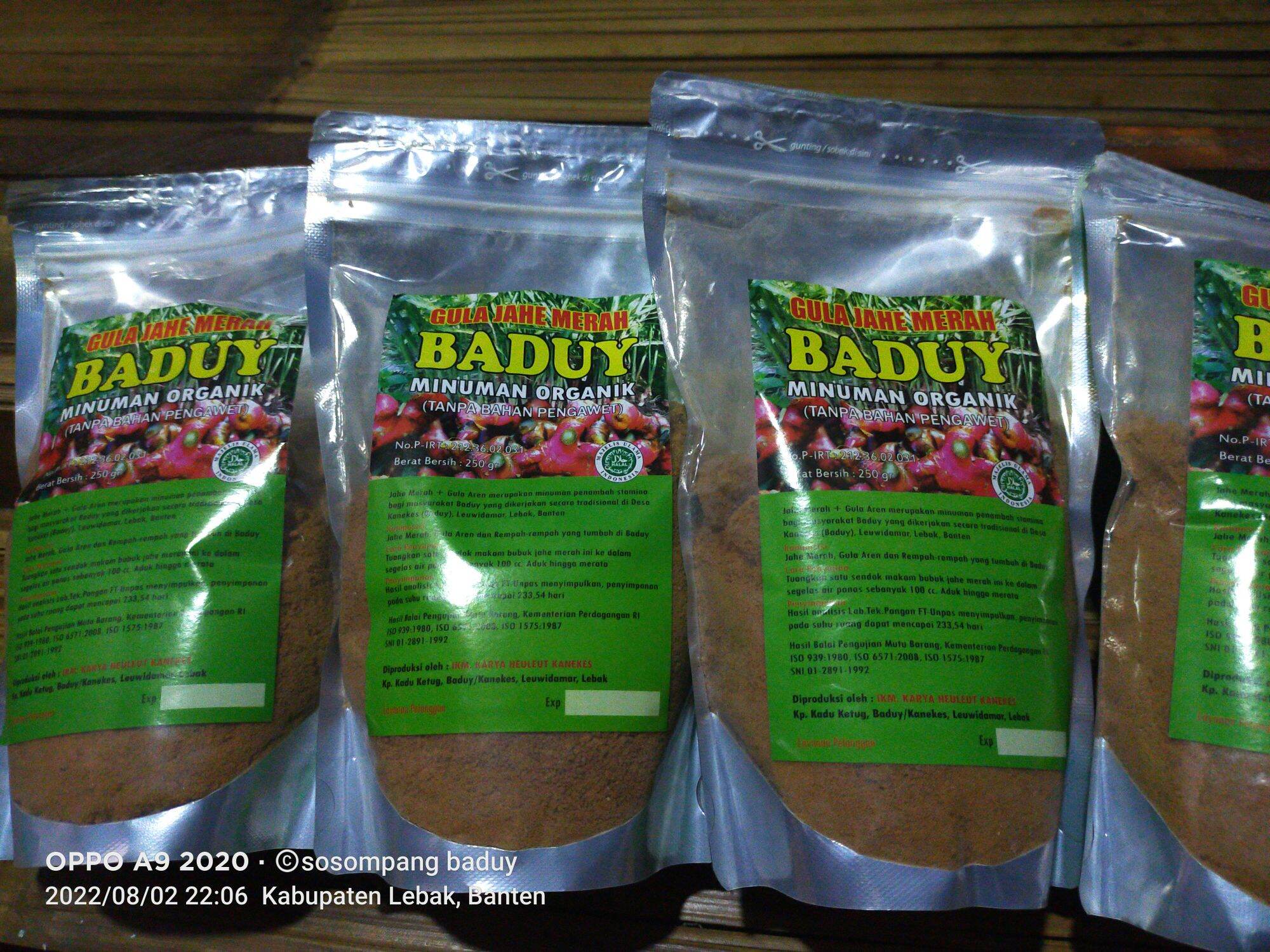 Gula Jahe Merah Minuman Organik Khas Baduy Lazada Indonesia