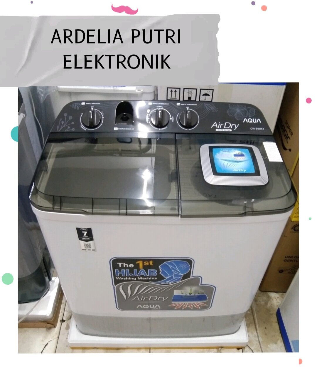 MESIN CUCI TERBARU AQUA JAPAN 2 Tabung Kapasitas 9KG QW 960XT Khusus