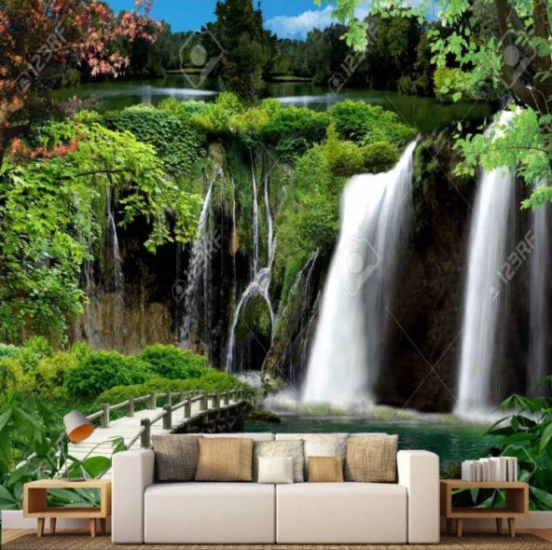 Terlengkap Wallpaper Pemandangan Air Terjun Akar Custom Lazada Indonesia