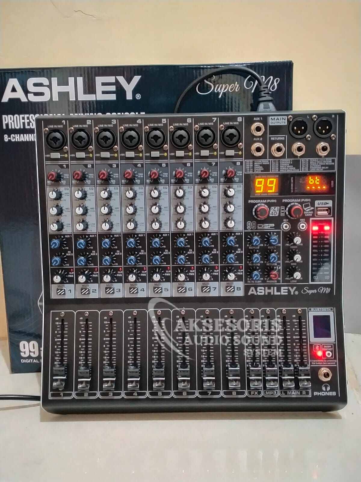 Mixer Ashley Super M Efek Digital Reverb Dsp Usb Bluetooth Player