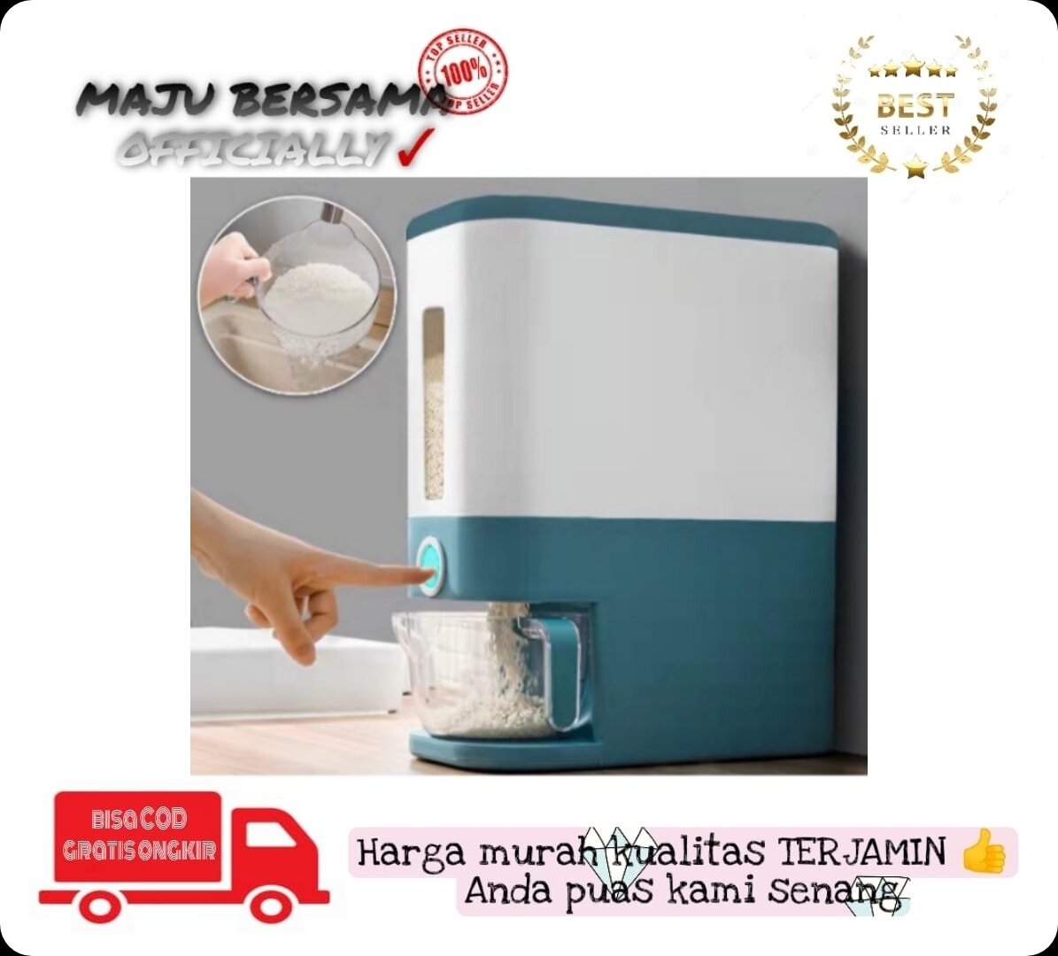 MB Dispenser Beras 12Liter Rice Box Tempat Penyimpanan Beras Otomatis