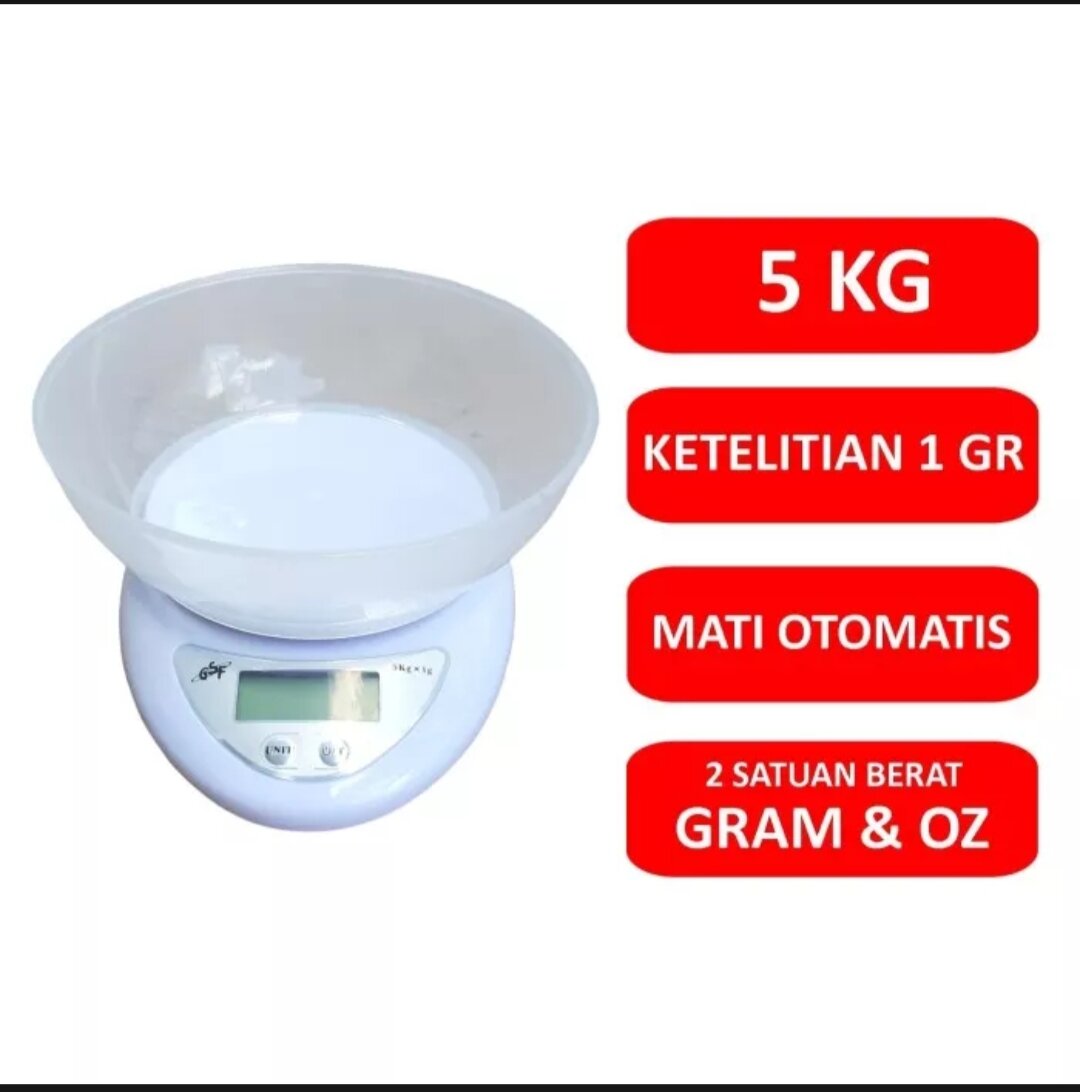 GSF G 4405 Timbangan Dapur Digital Mangkok 5 KG G 4405 G4405