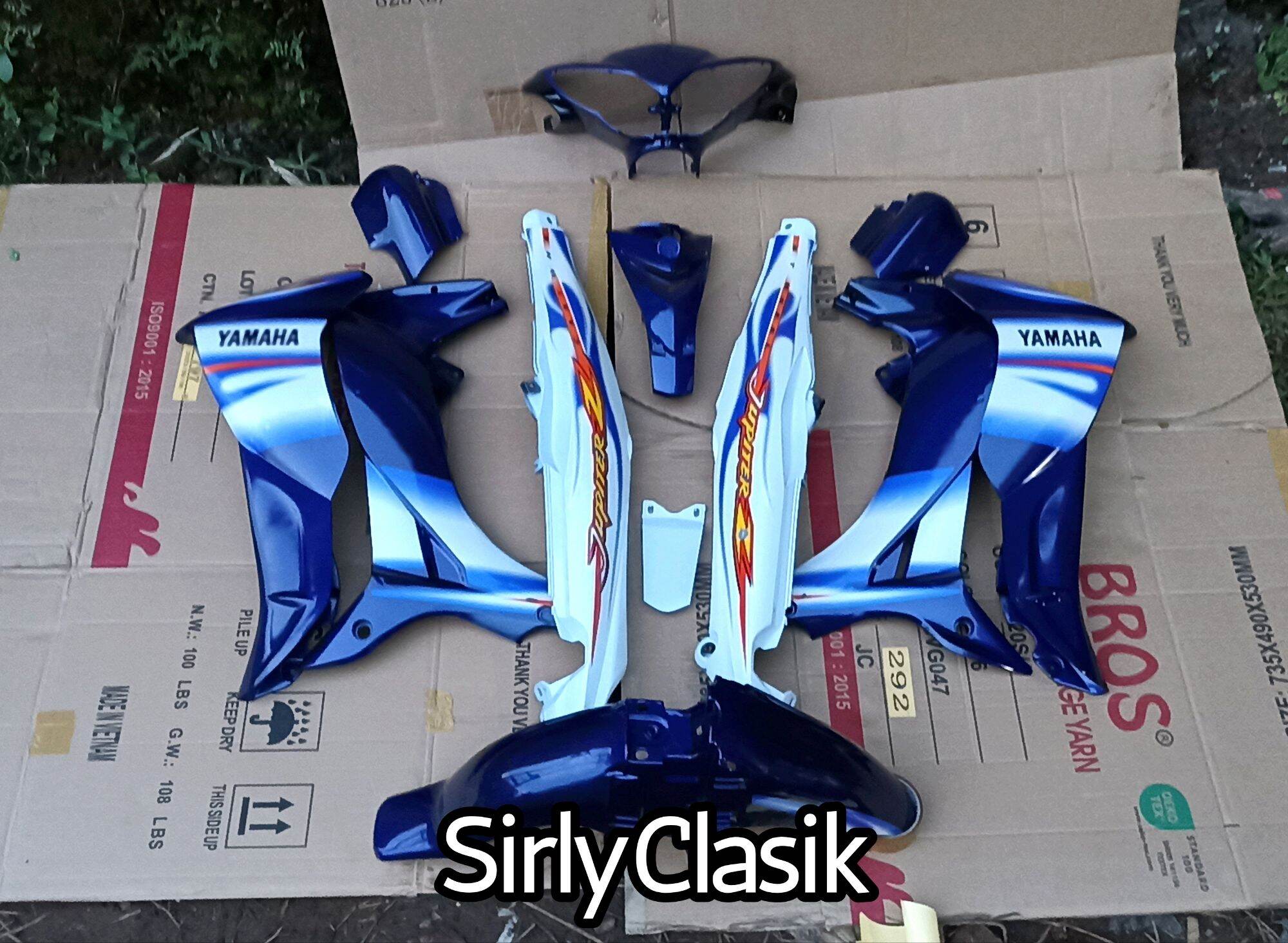 Cover Body Fullset Halus Jupiter Z New Burhan Biru Putih Lazada Indonesia