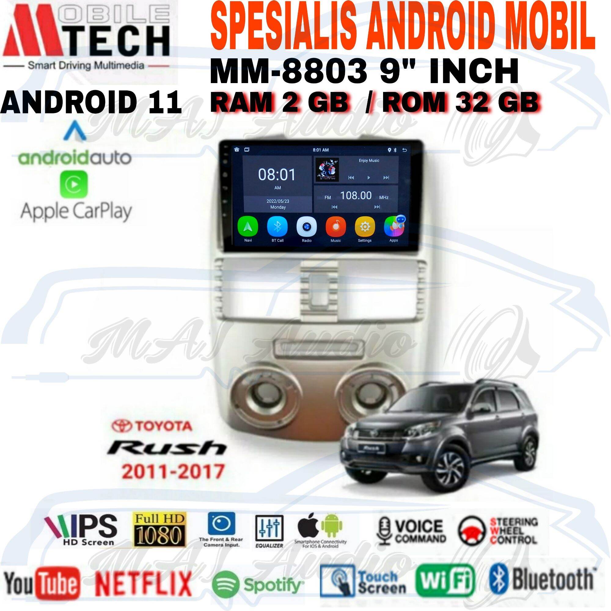 Head Unit Android Mtech Inch Oem Rush Terios Voice