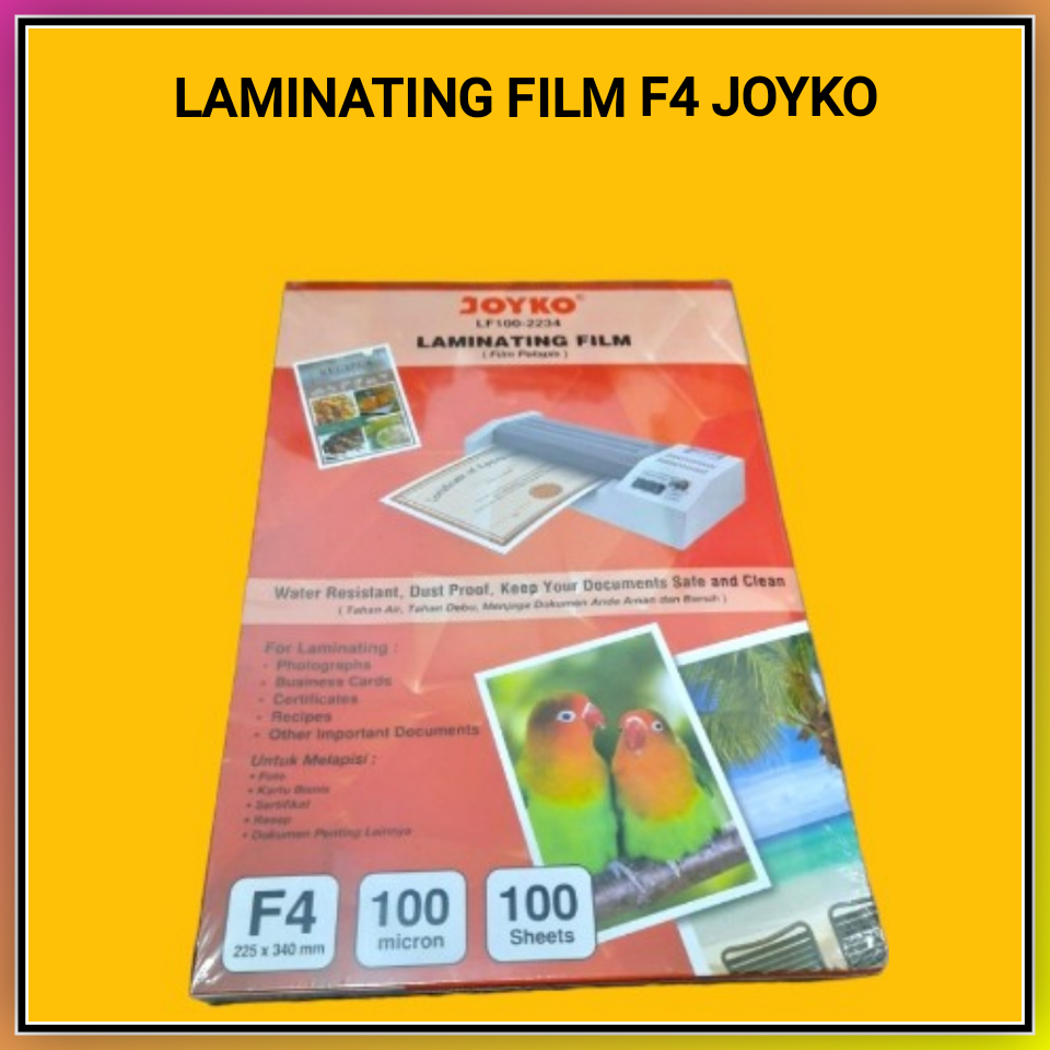 Plastik Laminating Folio F4 JOYKO Isi 20 Lembar ECERAN Lazada