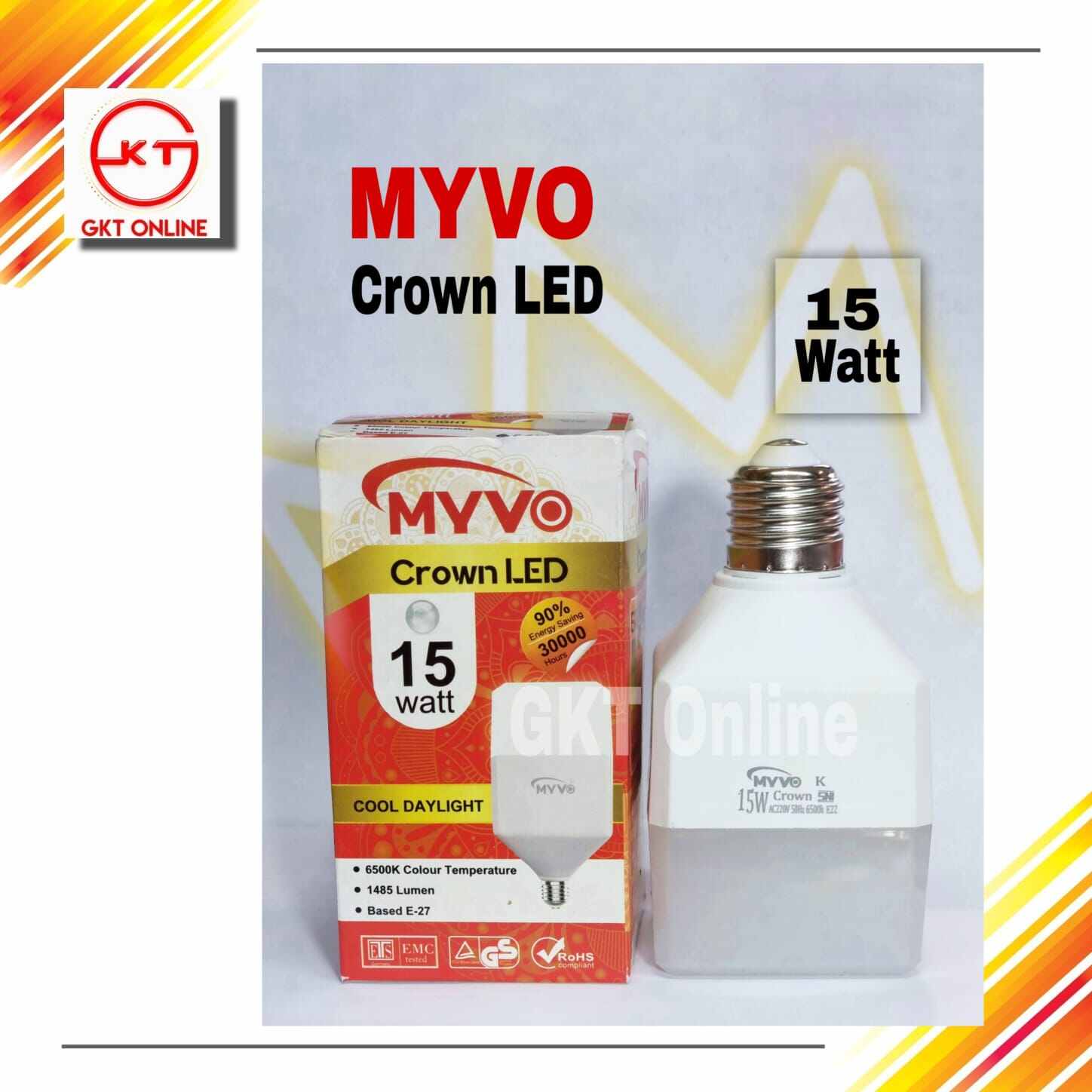 Lampu LED Myvo Crown 15 Watt Lampu LED Kotak Myvo 15 Watt Lazada