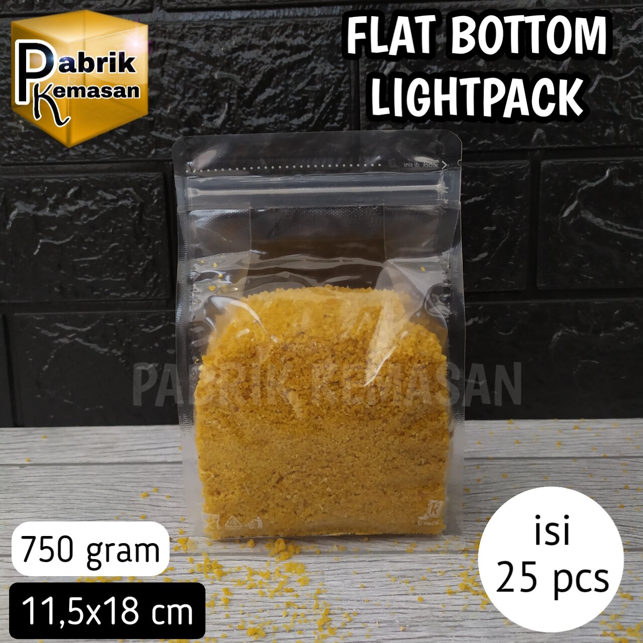 Isi Pcs Flat Bottom Bening Gr Kemasan Kopi Plastik Klik Kemasan