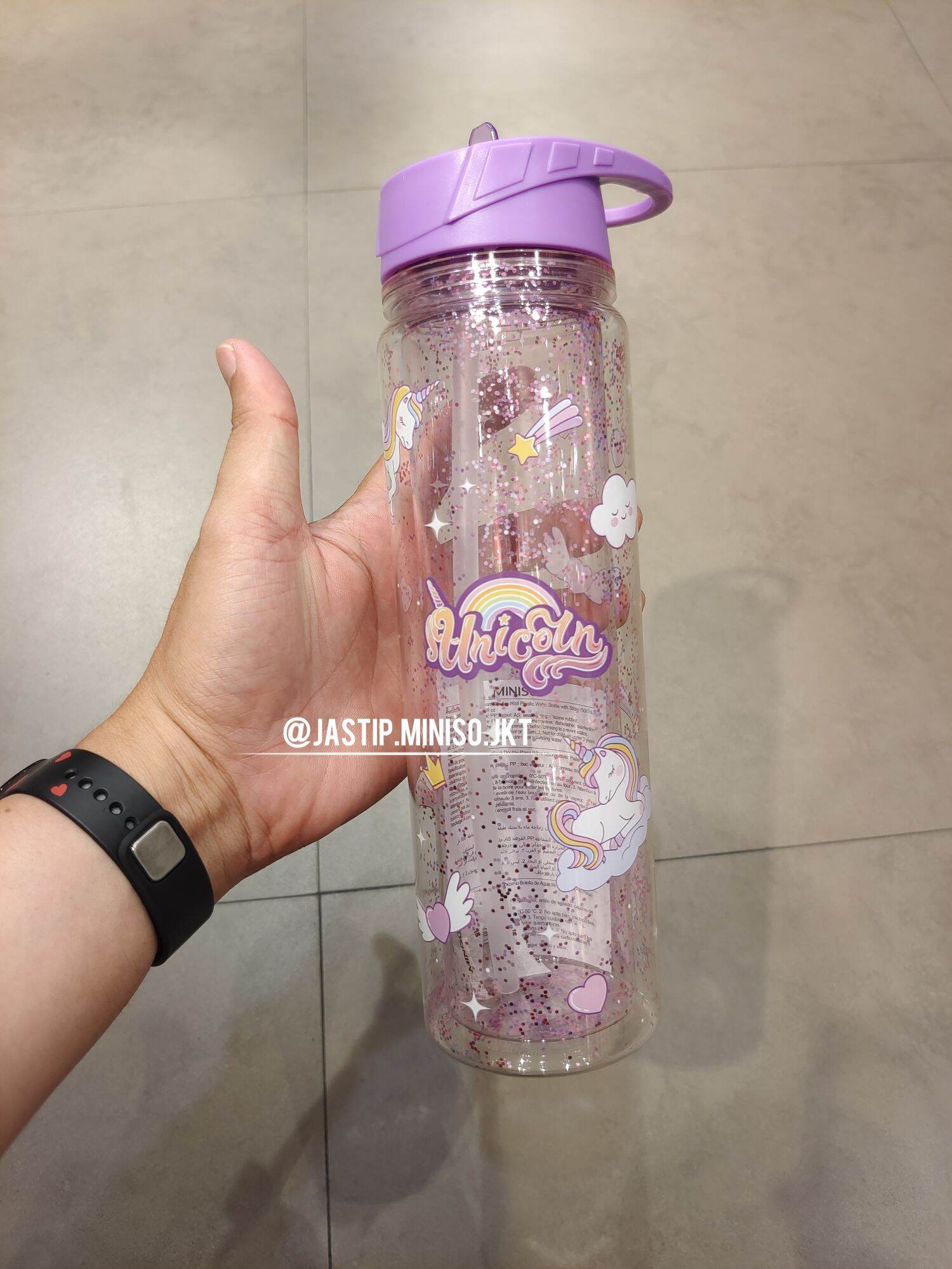 Miniso Botol Minum Sedotan Unicorn Ml Lazada Indonesia