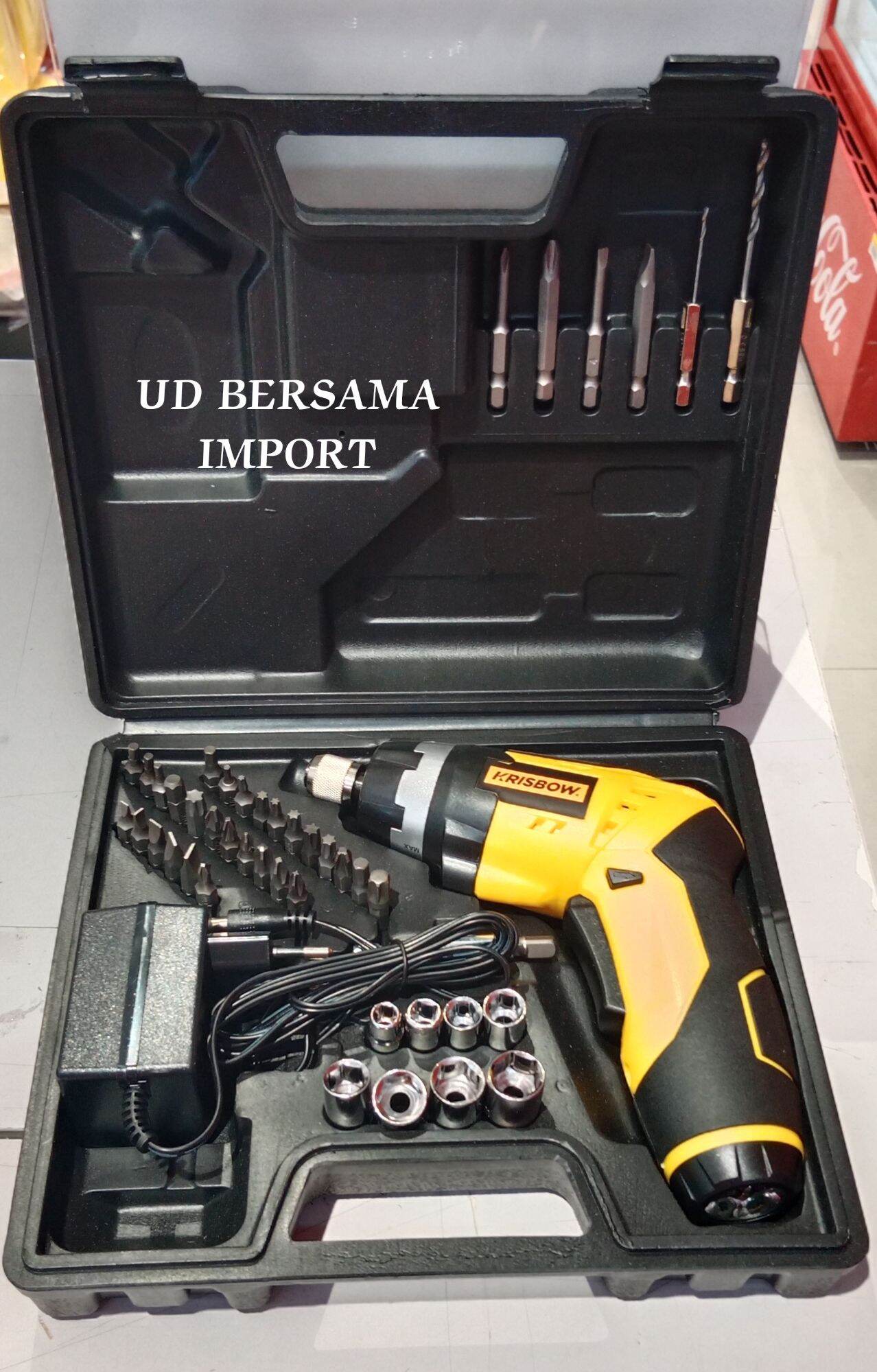 Krisbow Obeng Nirkabel Obeng Listrik Cordless Screwdriver V Lazada