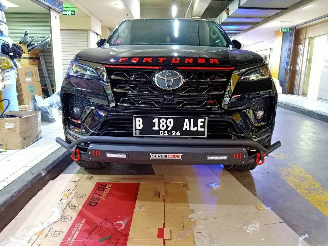 Paket Tanduk Depan Belakang Fortuner All New Gr Cobra Besi Paket Bumper