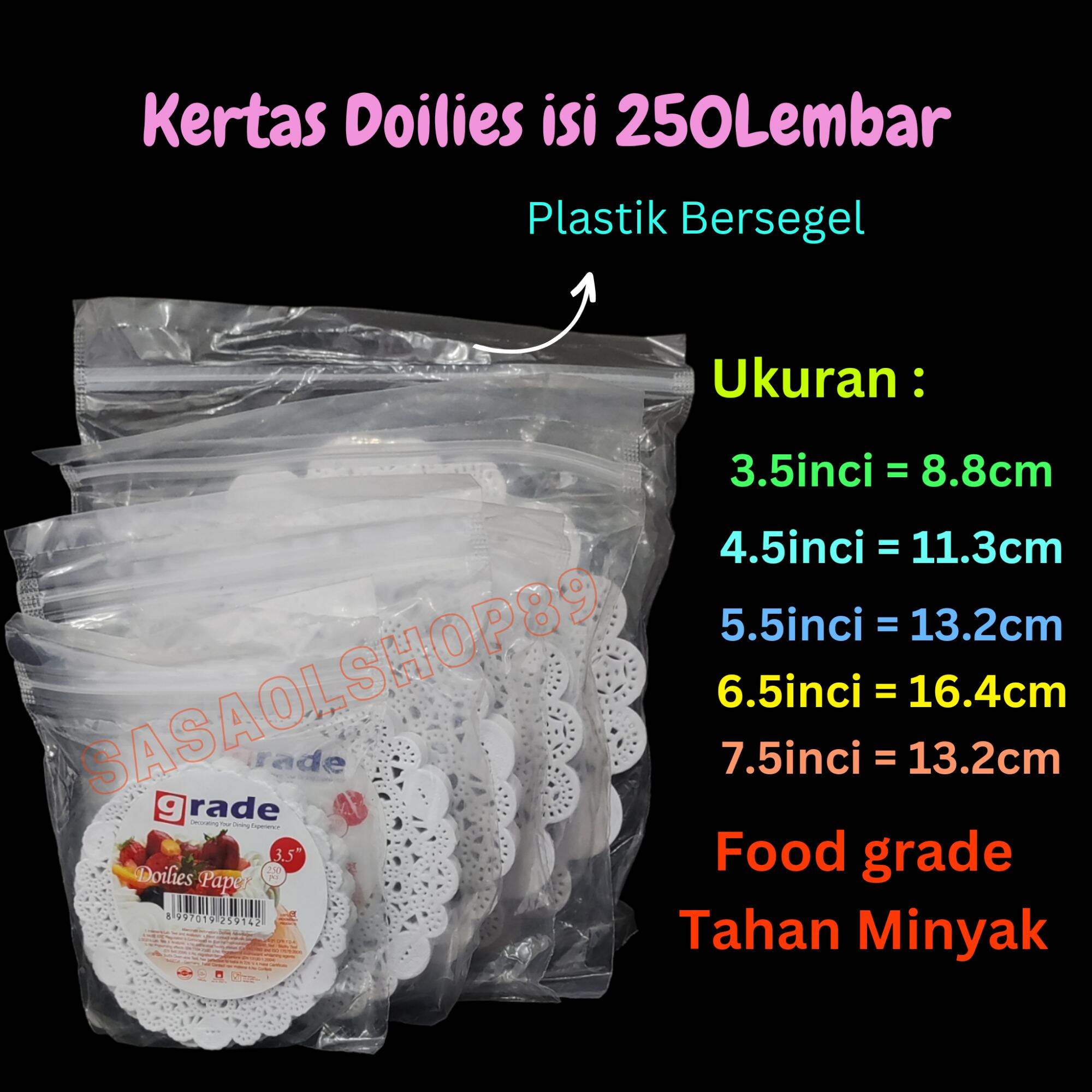 Lembar Doilies Paper Kertas Doyley Doily Doly Kertas Alas Kue