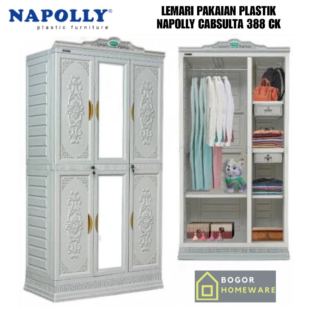 Khusus Bogor Lemari Pakaian Plastik Napolly Pintu Classic Cabsulta