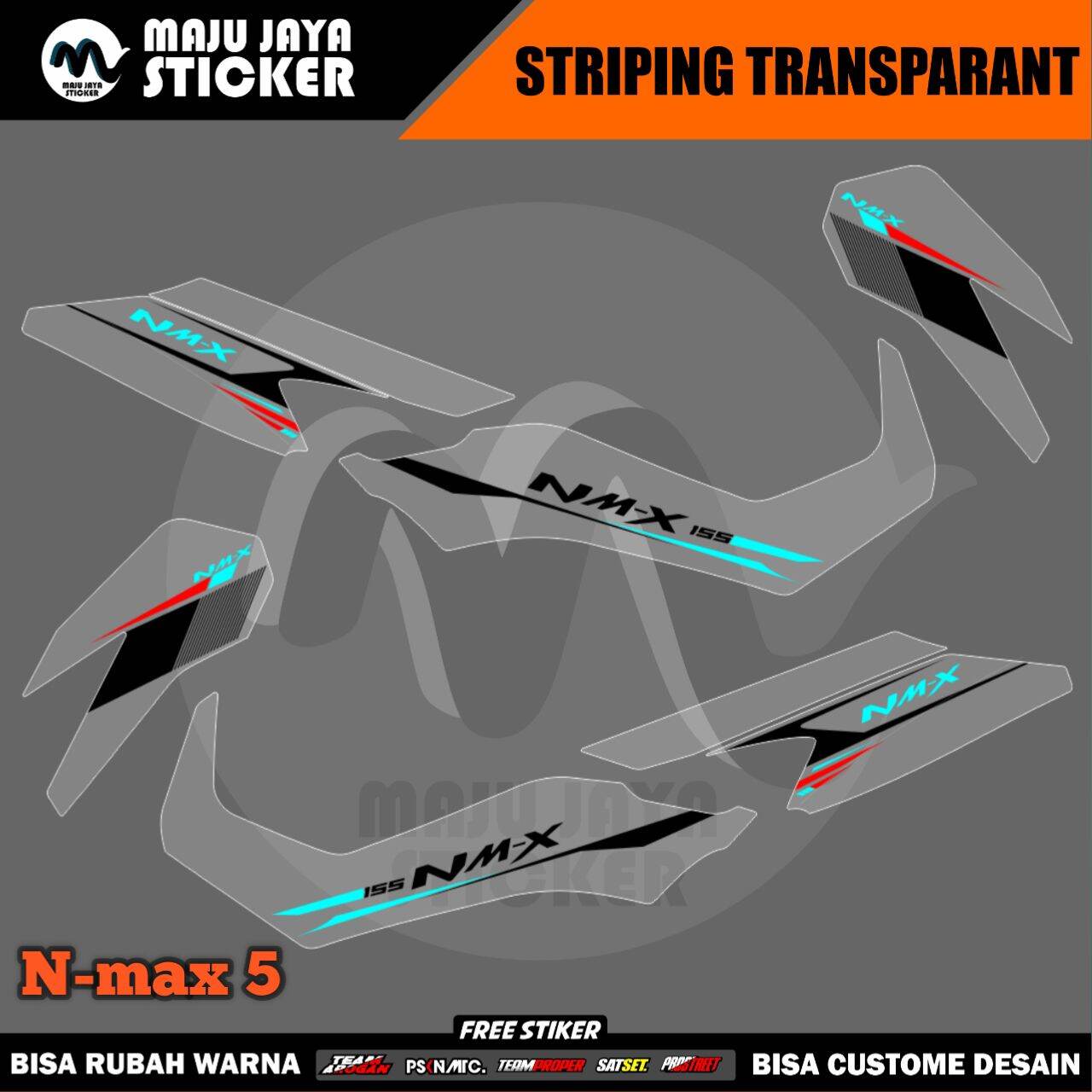 Decal Striping Stripping Vinil Transparan Nmax Old New Thailand