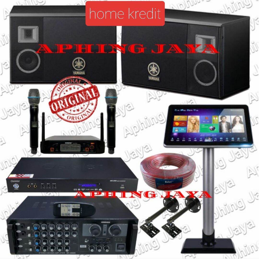 OS79Paket Karaoke Sound System Speaker YAMAHA KMS2500 + Player Geisler OK200 + Amplifier