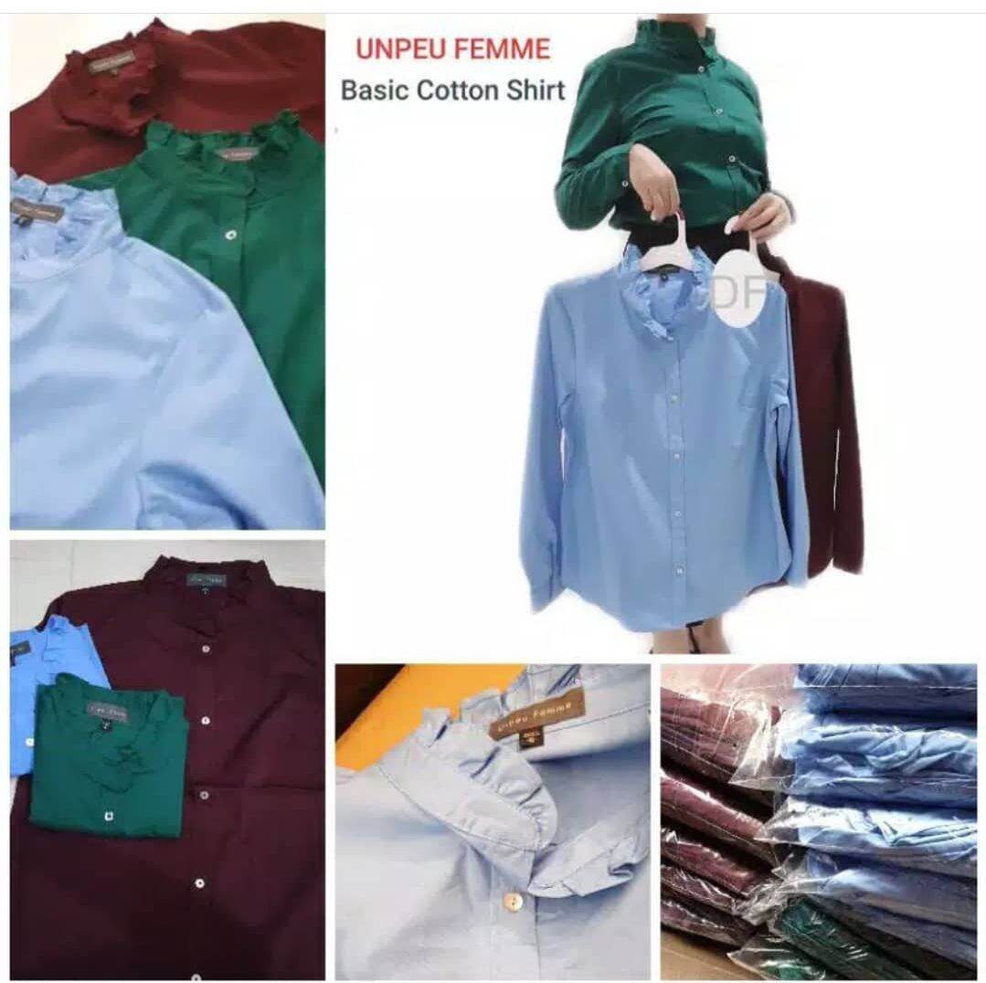 kemeja wanita merah dan hijau unpeu femme | Lazada Indonesia